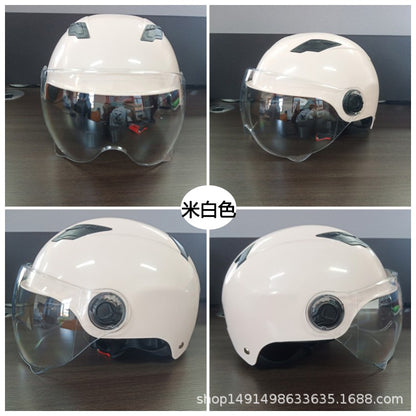 Diwolf wholesale 3C certification men's and women's battery car summer riding sunscreen four seasons with half helmet electric car helmet