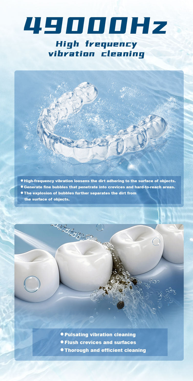 Cross-Border Amazon Ultrasonic Denture Cleaning Machine Uv Ultraviolet Ultrasonic Cleaning Machine Household Jewelry Braces