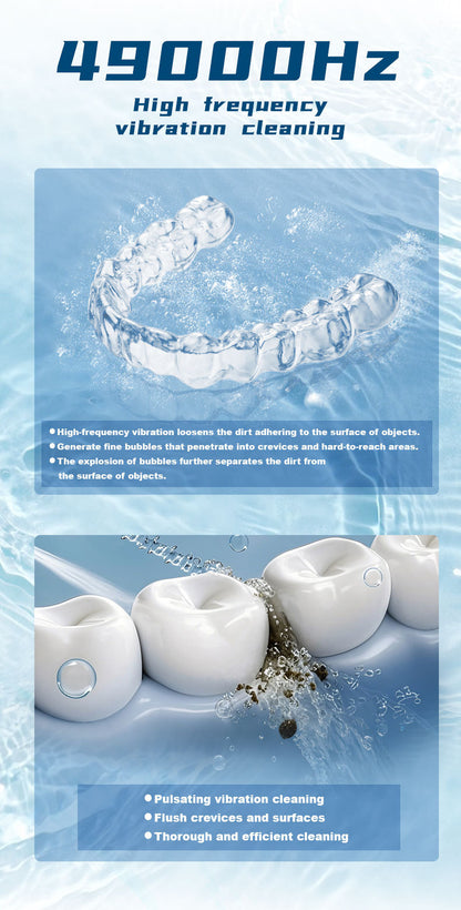 Cross-Border Amazon Ultrasonic Denture Cleaning Machine Uv Ultraviolet Ultrasonic Cleaning Machine Household Jewelry Braces