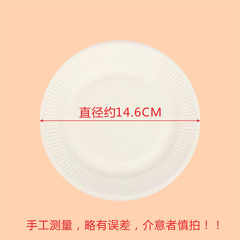 20 Pack Birthday Cake Plate Picnic Party Tableware Paper Plate Kindergarten Art Painting White Paper Plate