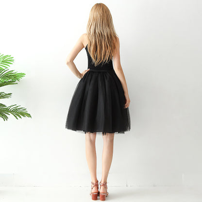 Europe and the United States high waist mesh skirt Tutu skirt strength manufacturers 7 65cm elastic waist cross-border Net red skirt adult