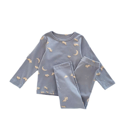 Children's Pajamas, Baby Autumn Clothes and Long Trousers, Kidsren's Home Clothes, Category a Pure Cotton Pajamas for Boys and Girls, Boys' Home Clothes
