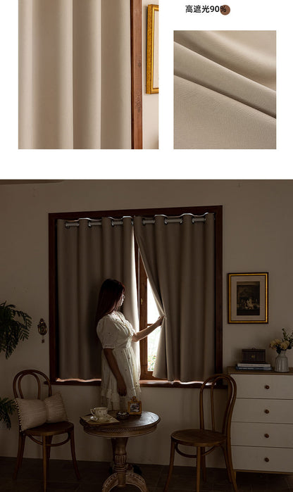 A set of simple small curtain sunshade sunscreen heat insulation rental room