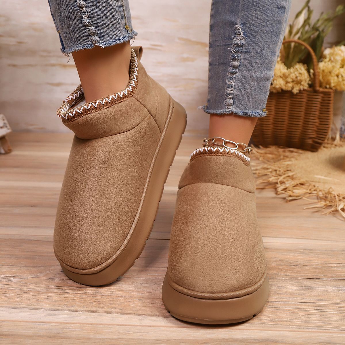 Women's Cotton Shoes, Warm and Velvet, Non-Slip Eva Thick Sole Outer Wear, Home Wear, Men's Cross-Border Popular Women's Manufacturers