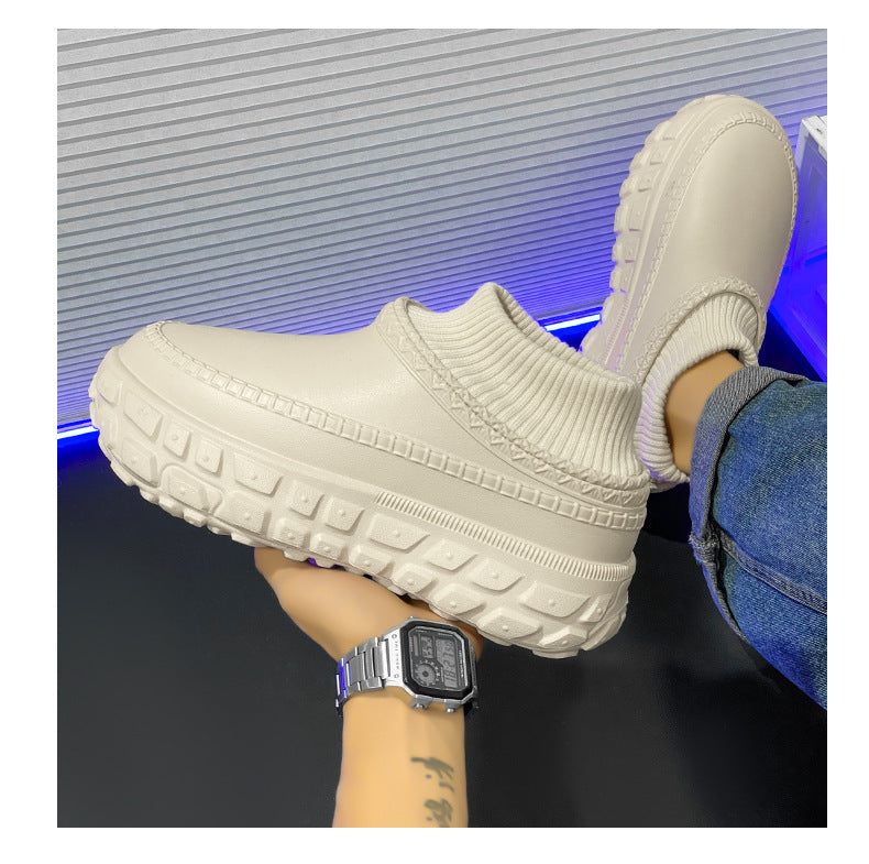 Winter Cross-Border Thick-Soled Cotton Slippers for Couples with Tire Soles, Warm Socks and Shoes for Men, Cotton Tow
