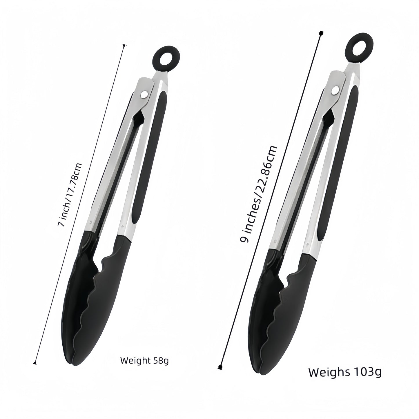 Cross-Border Silicone Clips, High Temperature Resistant Kitchen Anti-Scalding Barbecue Barbecue Clips, Food Clips, Household Stainless Steel Steak Clips