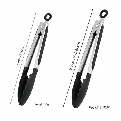 Cross-Border Silicone Clips, High Temperature Resistant Kitchen Anti-Scalding Barbecue Barbecue Clips, Food Clips, Household Stainless Steel Steak Clips