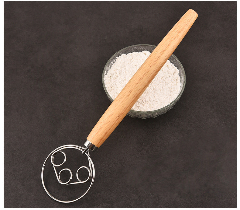 Factory supply in stock noodle stick flour mixer 430 stainless steel coil egg beater dough mixer