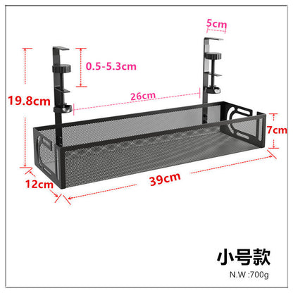 Cross-border desk under cable and wire management tray rack under counter finishing rack row storage rack socket organizer
