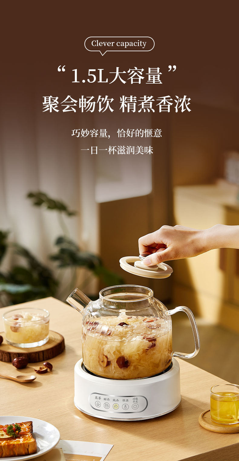 Health Pot Multi-functional Home Office Full Glass Flower Tea Pot Large Capacity Kettle Boiling Tea Pot Gift Box Gift