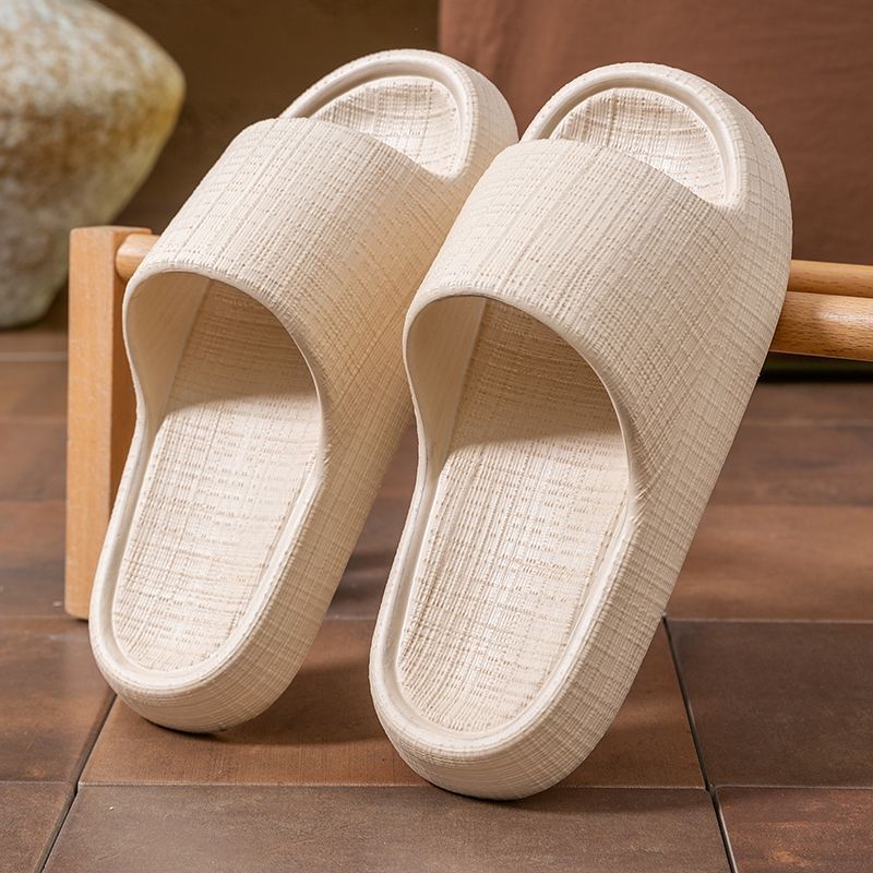 Thick-Soled Sandals for Women 2025 New Summer Home Indoor Bathing Non-Slip Simple Shit-Stepping Couple Slippers for Men
