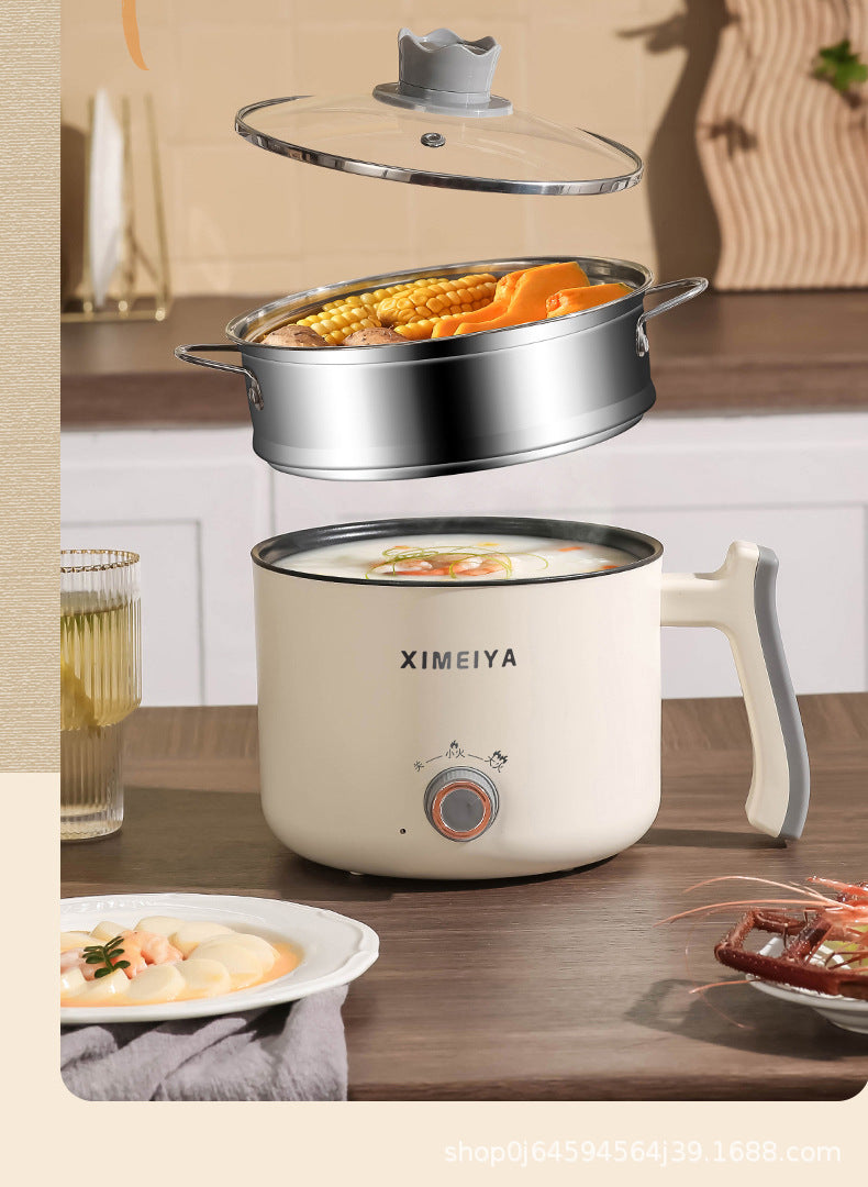 Electric Cooking Pot Student Home Kitchen Dormitory Multi-functional Electric Wok Integrated Pot Non-stick Pot Noodle Cooking Porridge Electric Hot Pot