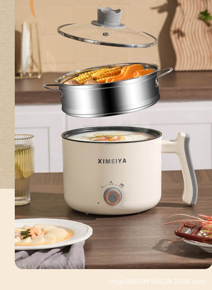 Electric Cooking Pot Student Home Kitchen Dormitory Multi-functional Electric Wok Integrated Pot Non-stick Pot Noodle Cooking Porridge Electric Hot Pot