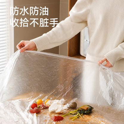 Disposable Tablecloth with Elasticated Edges for Round and Square Tables, Thickened Multifunctional Dining Tablecloth, Red Banquet Windproof Elastic Table Cover