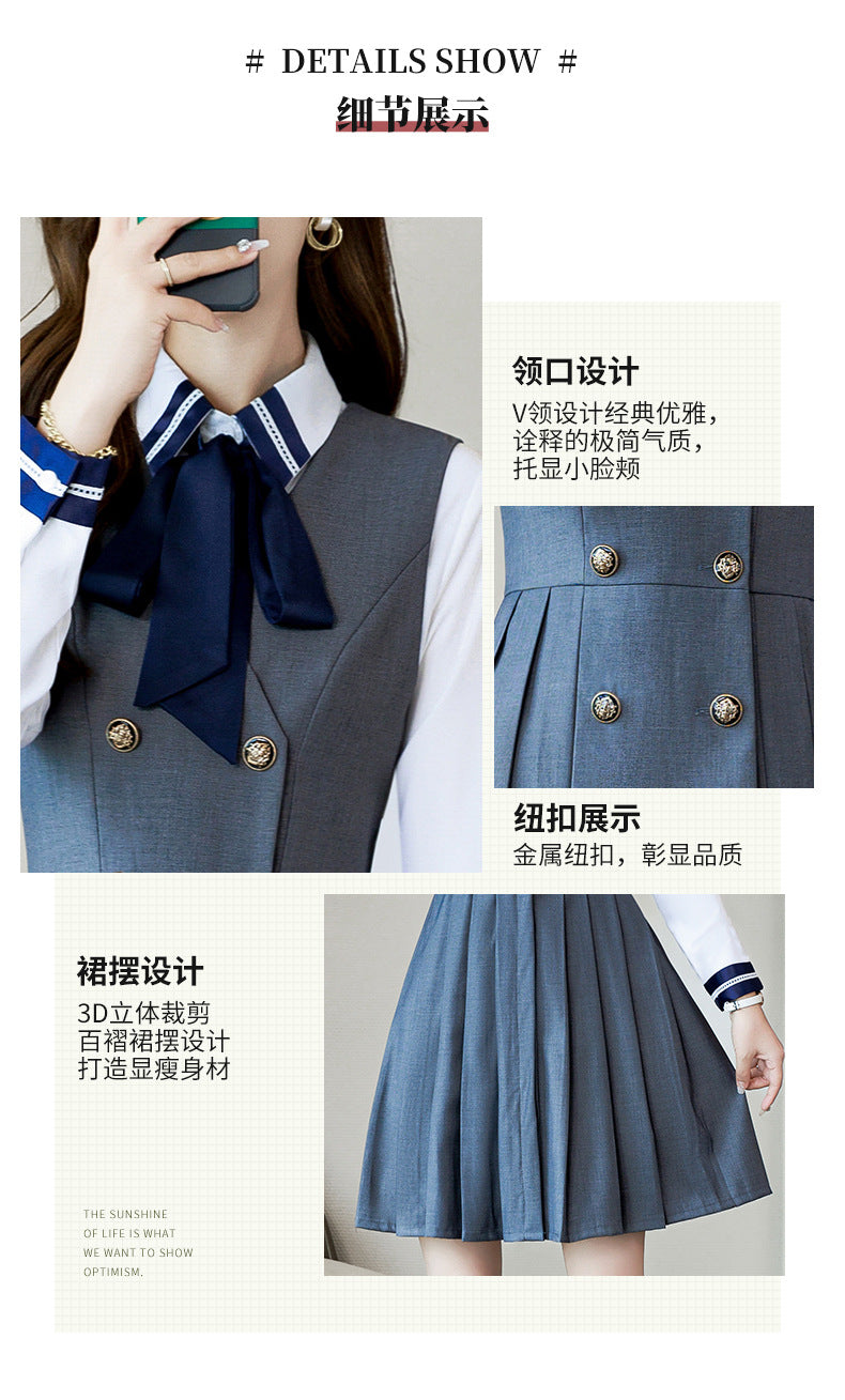 Kindergarten teacher garden clothes interview clothing dress suit group kindergarten teacher fashion temperament early education overalls women