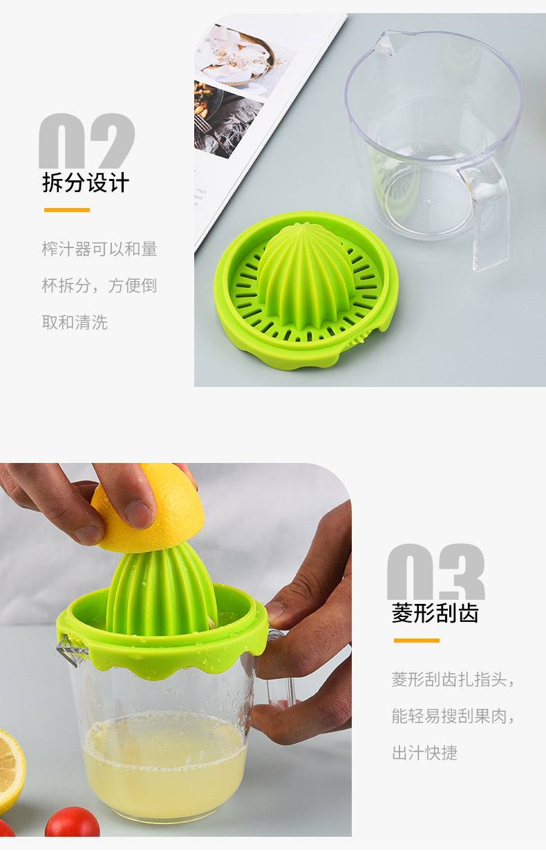 Multifunctional Lemon Manual Juicer with Measuring Cup Easy to Clean Orange Fruit Juicer Juicer Lemon Press