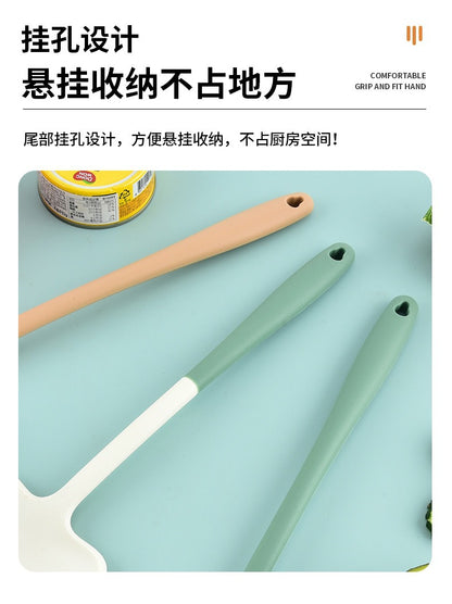 New Silicone Spatula for Home Use, Non-Stick, High-Temperature Resistant Kitchen Utensil, Soup Spoon, Mushroom Stir-Fry Spatula, Frying Spoon, Kitchen Tool