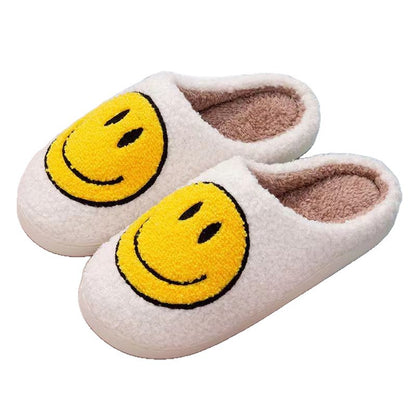 New Cross-Border Winter Smiling Face Cotton Slippers for Children Wholesale Home Couple Indoor Warm Slippers Winter Women