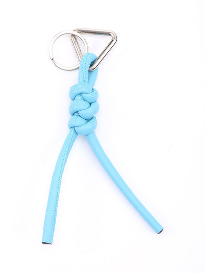 New triangle key chain PU hand-woven diamond key ring bag pendant key chain