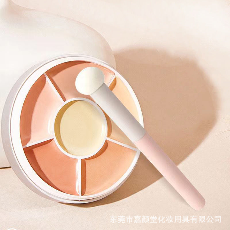 Factory direct small steamed buns concealer brush sponge head round concealer blush print blotter makeup brush