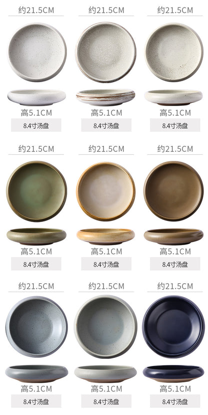 Retro Japanese Style Ceramic Bowl Creative Personality Household Rice Bowl Restaurant Special Snack Bowl Dessert Salad Bowl