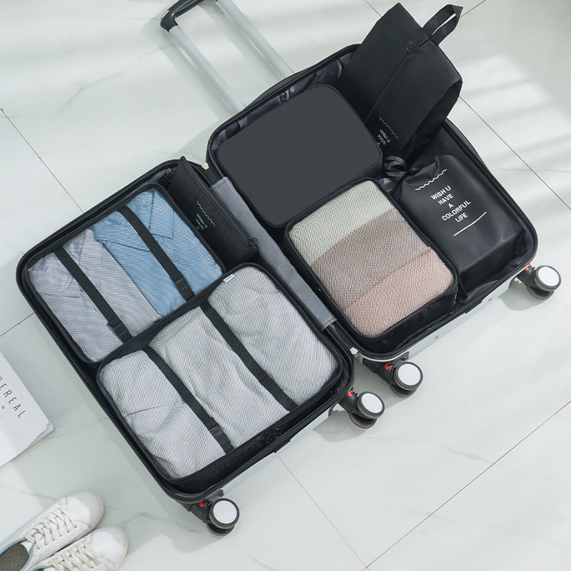 Travel Seven-Piece Storage Bag Clothes Organizer Storage Bag Portable Large Capacity Luggage Bag Classified Storage