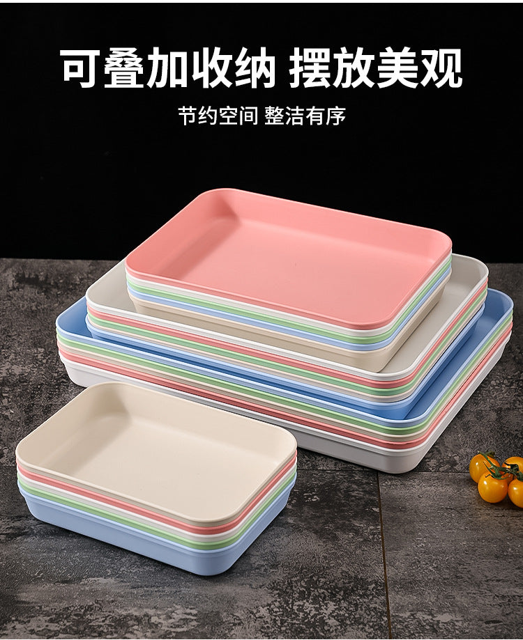 Commercial Deepening Tray Rectangular Kindergarten Plastic Storage Tray for Hot Pot Food Preparation Tray with Marinated Flavor Marinated Dishes Display Tray