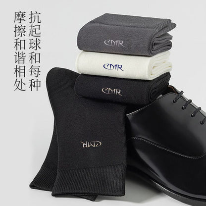 7A Antibacterial Socks Men's Middle Tube Odor-proof 100 Pure Cotton Not Stinky Feet Spring and Autumn Business Sweat-absorbent Black Summer Stockings