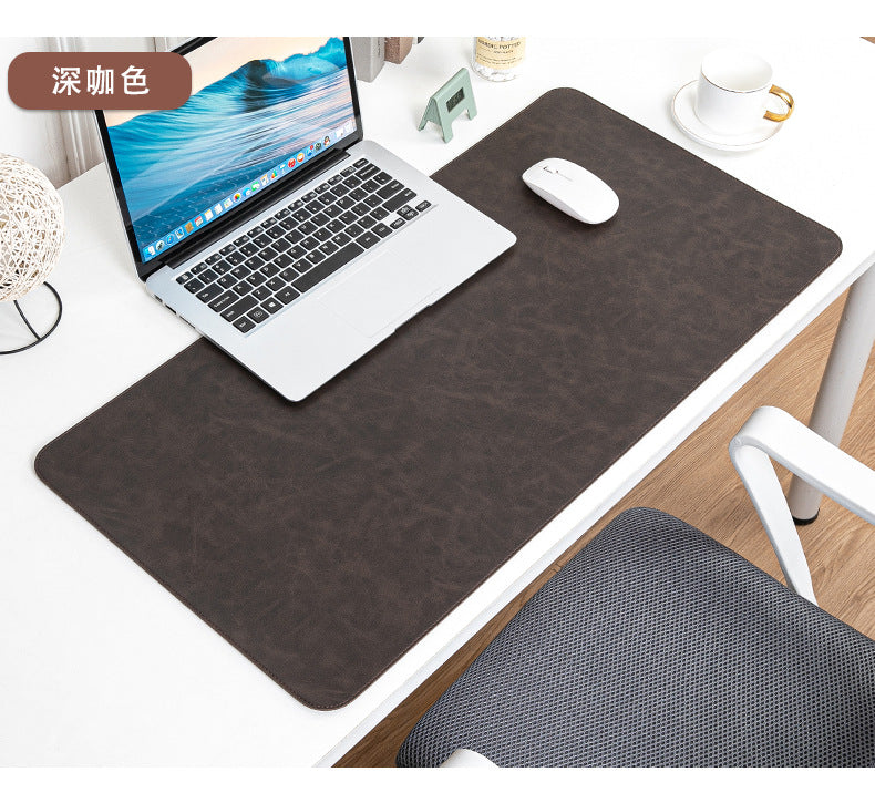 Skin-feeling Crazy Horse Leather Table Mat Leather Pattern Mouse Pad Custom Oversized Office Computer Mat Leather Learning Desk Mat