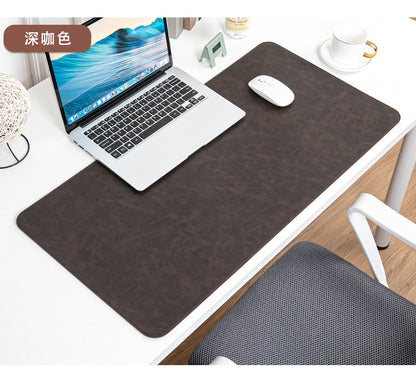 Skin-feeling Crazy Horse Leather Table Mat Leather Pattern Mouse Pad Custom Oversized Office Computer Mat Leather Learning Desk Mat