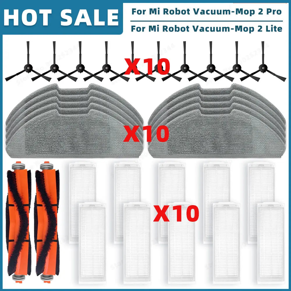 Compatible For Xiaomi Mi Robot Vacuum-Mop 2 Pro / Mop 2 Lite / MJSTL / MJST1S Spare Parts Accessories Main Side Brush Filter Mop