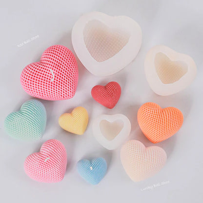 Love Silicone Mold Heart Soap Candle Making Supplies Mould Mousse Cake DIY Wedding Chocolate Baking Decor Valentine's Day Gifts