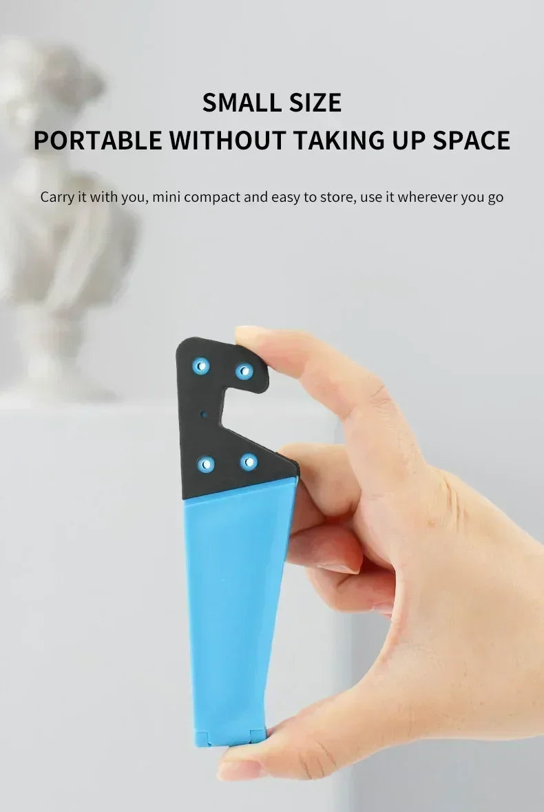Portable Mini Phone Tablet Holder Desktop Lazy Stand for iPhone 16 15 14 13 Pro Max iPad Samsung S23 Foldable Smartphone Mount