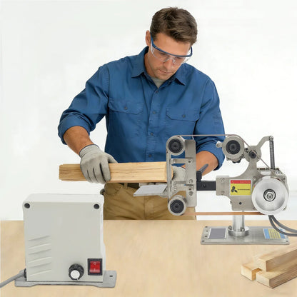Multi-function Desktop Belt Machine,with Brushless Motor 762x25MM Belt Sander  Sharpener Polishing Grinding Machine