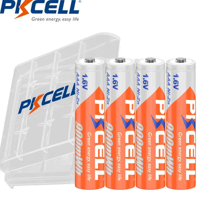 PKCELL 4PC 1.6V 900mWh Ni-Zn AAA Rechargeable Battery AAA batteries pack with NiZn Charger for NIZN AA/AAA Battery