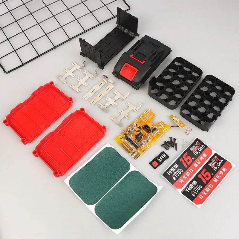 21700 Li Battery Case With Circuit Board For DIY Shell Box With BMS PCB Board Charging Protection Can Install 10/15 Batteries