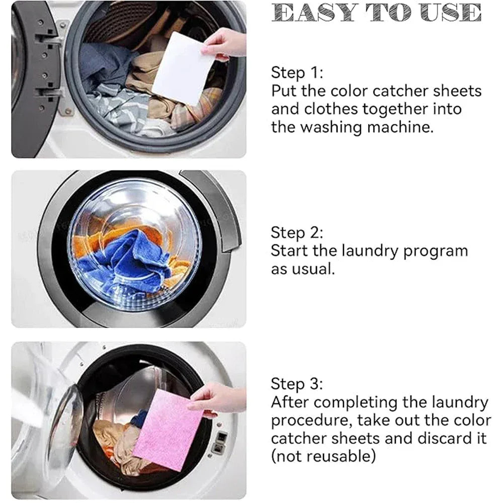 50-1400Pcs Laundry Tablets Laundry Paper Anti-Staining Mixing Color Mixing Absorption Washing Household for Washing Machine