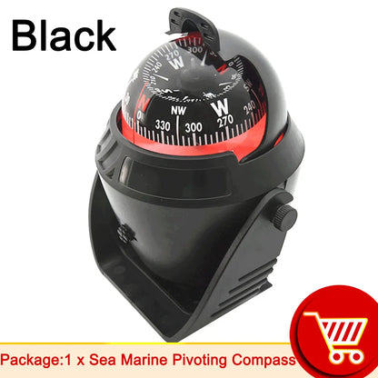 1pc Electronic Navigation Compass Sea Marine Pivoting Compass Camping Gear With Magnetic Declination Adjustment For Car Ship