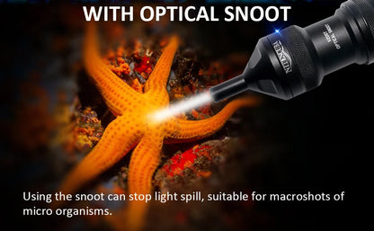 Nitescuba V20 Diving Led Video Light Glare 2000 Lumen Astigmatism Lamp Focus With Red Light Tg6 Gopro Underwater Photography
