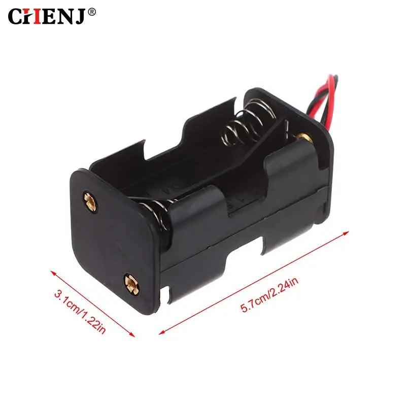 AA Battery Holder 6V for 4 x AA Batteries Plastic Storage Box AA Battery Case Dual Layers With Wire Lead Power Battery Storage