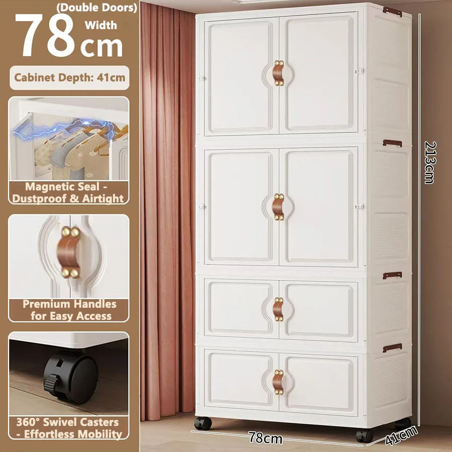 Locker Locker Locker Household Locker Clothes Installation Free Plastic Multi Layer Foldable Large Capacity Practical Cabinet