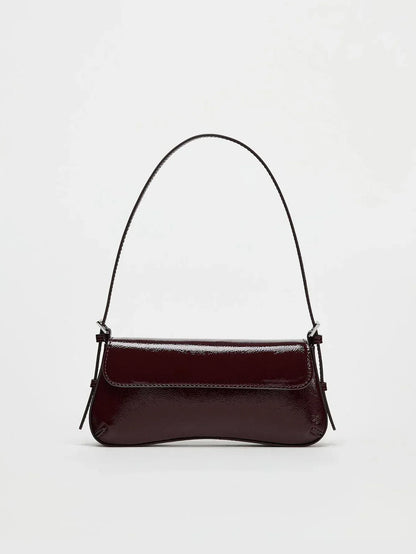 Red Stick Underarm Bag 2024 Autumn New Product Fashionable Simple Commuter Flip Retro Shoulder Bag