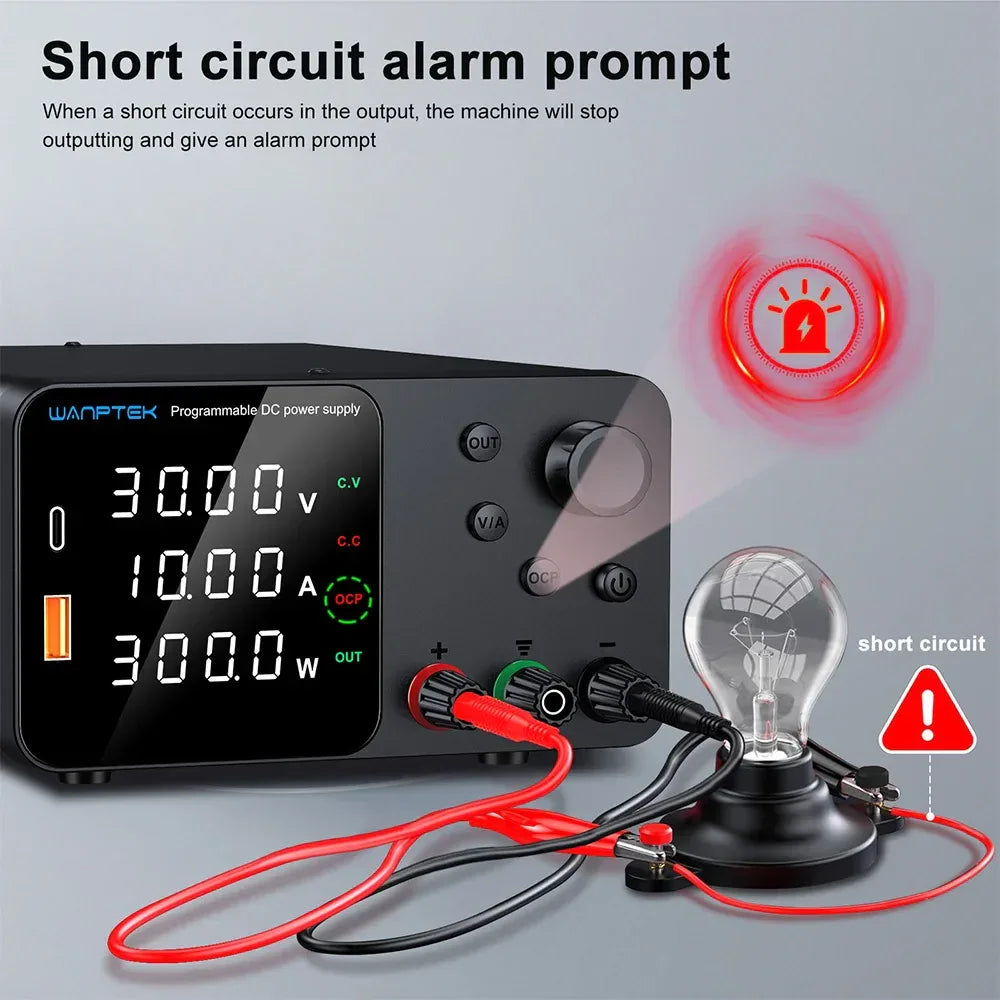 Wanptek DC Laboratory Power Supply 30V 10A 60V 5A 120V 3A Adjustable Voltage Current Applicable voltage 110V 220V Power Supply