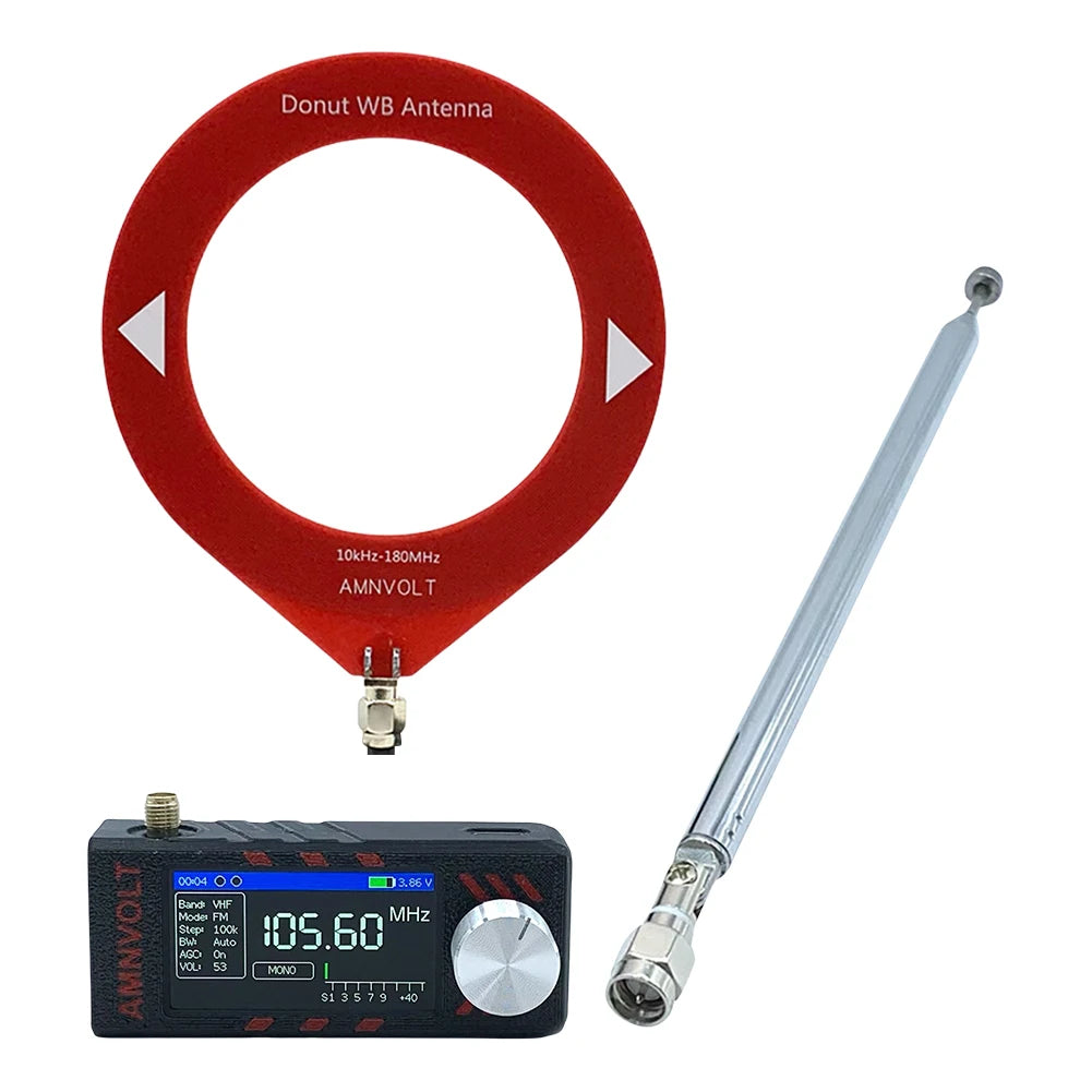 SI4732 0.5-108mhz Portable Radio LSB USB AM FM Pocket Mini Radio 1.9inch IPS Screen All Band Radio Receiver HF SW MW VHF Radio
