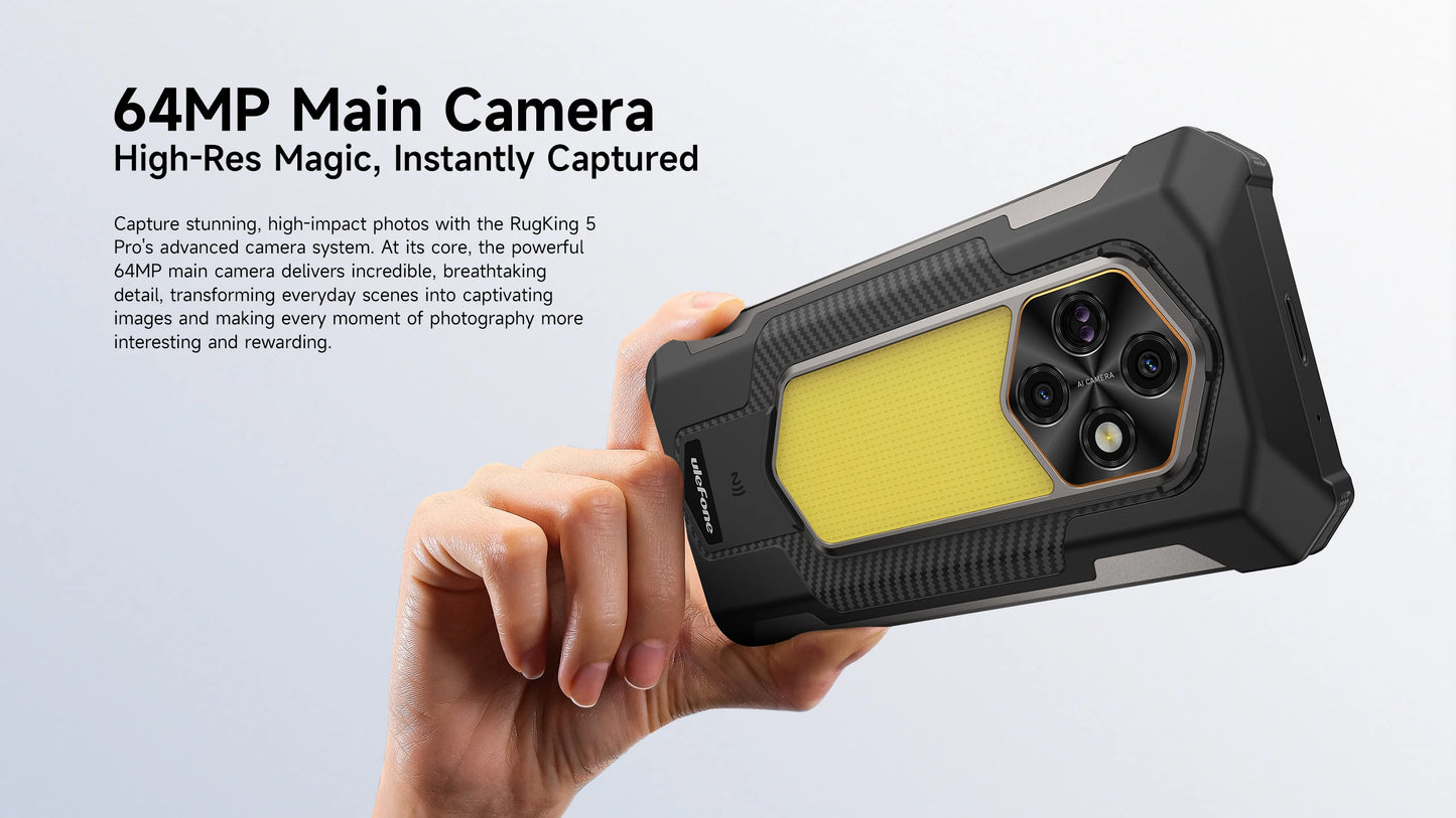 Ulefone RugKing 5 Pro 20000mAh Rugged Phone Android 16 16GB+256GB IP68/IP69K Waterproof Smartphone 6.78 FHD+ Night Camera 4G