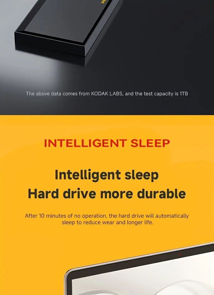 KODAK P190 Portable External Hard Drive 500GB 1TB USB 3.0 HDD Mechanical Mobile Disk for PC Laptop Gaming Storage