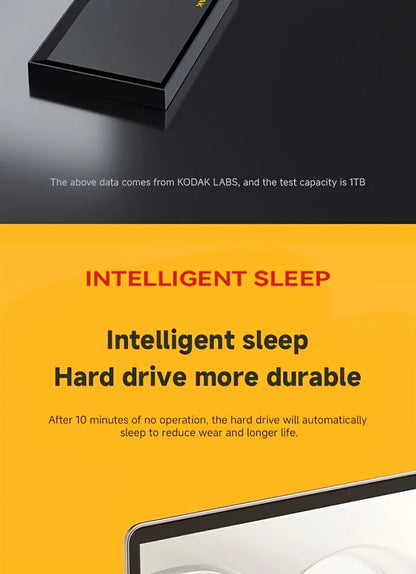 KODAK P190 Portable External Hard Drive 500GB 1TB USB 3.0 HDD Mechanical Mobile Disk for PC Laptop Gaming Storage