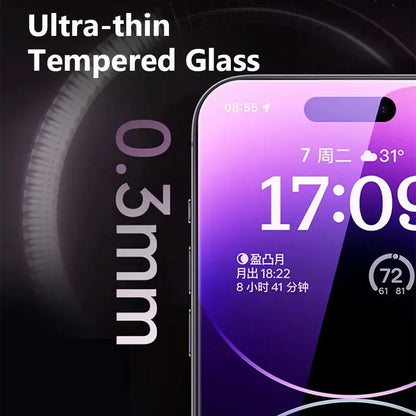 1-5Pcs HD Tempered Glass Screen Protector For iPhone 11 12 13 14 15 16 17 Pro Max 14 15 16 Plus 16 Air Glass Anti-Scratch Film
