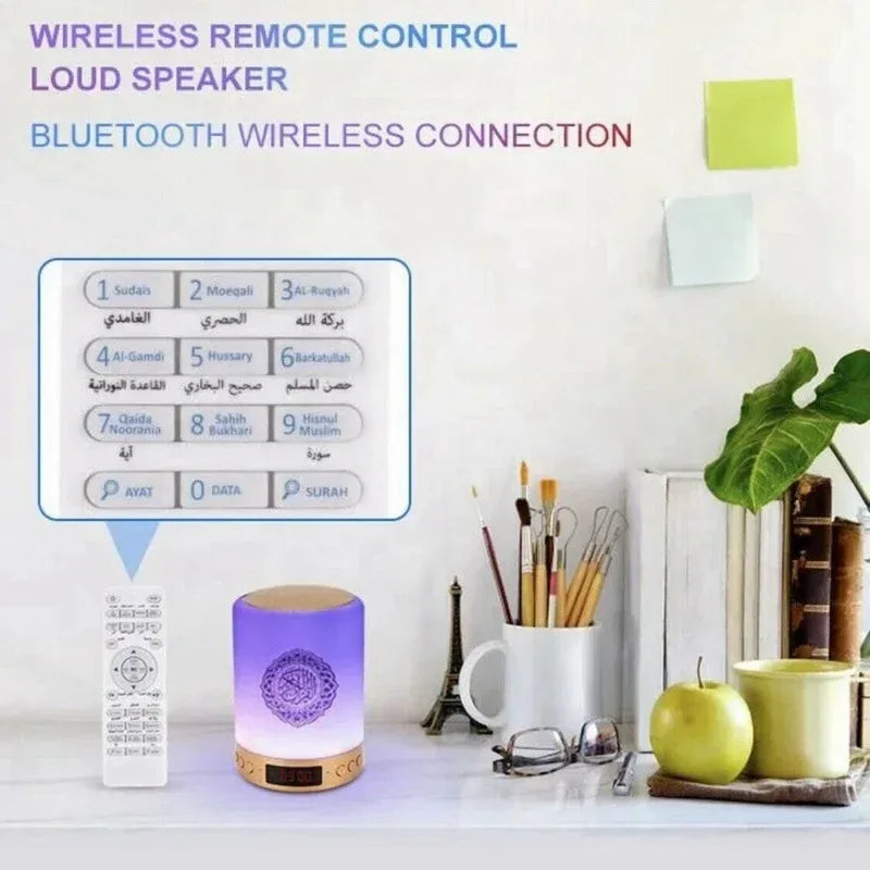 Bright Quran Azan Muslim Koran Bluetooth Speaker Portable Night Light Holy Lamp Sound Box Music Wireless Caixa De Som Bocina Mp3