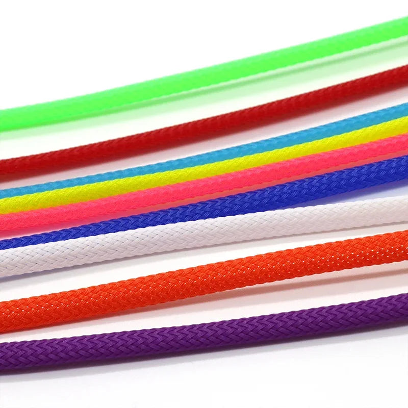1-50M 2mm Insulated PET Braid Sleeves Sleeving High Density Cable Sheath Wrap Cable Protector Braid For Wires